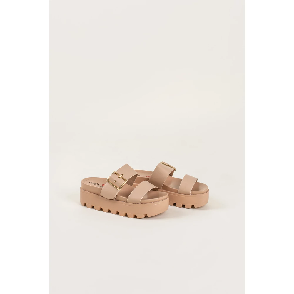 Nude Barna Gumis Platform Papucs Csat Díszítéssel