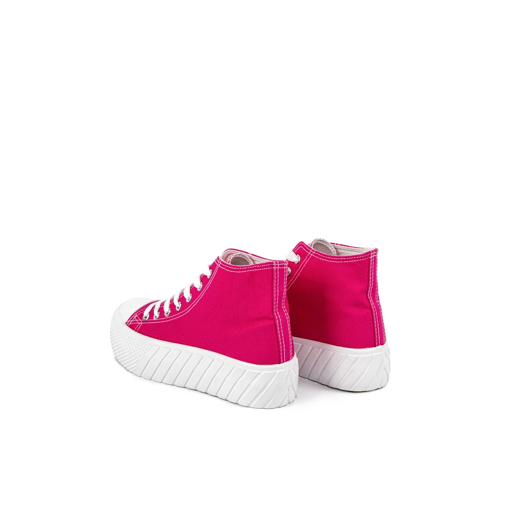 Seastar Magenta Színű Platformos Talpú Fűzős Vászon Tornacipő