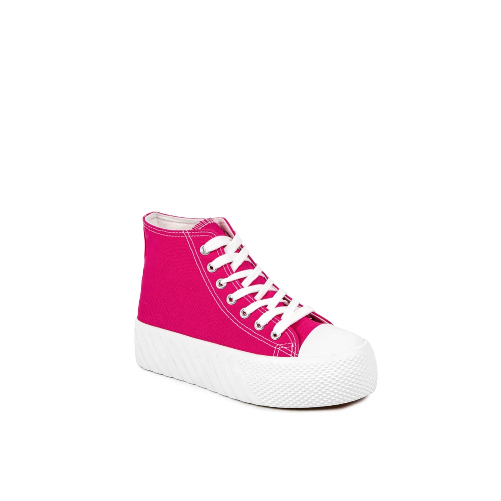 Seastar Magenta Színű Platformos Talpú Fűzős Vászon Tornacipő