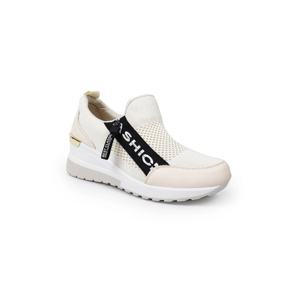 YESMILE Bézs Magastalpú Női Sneaker