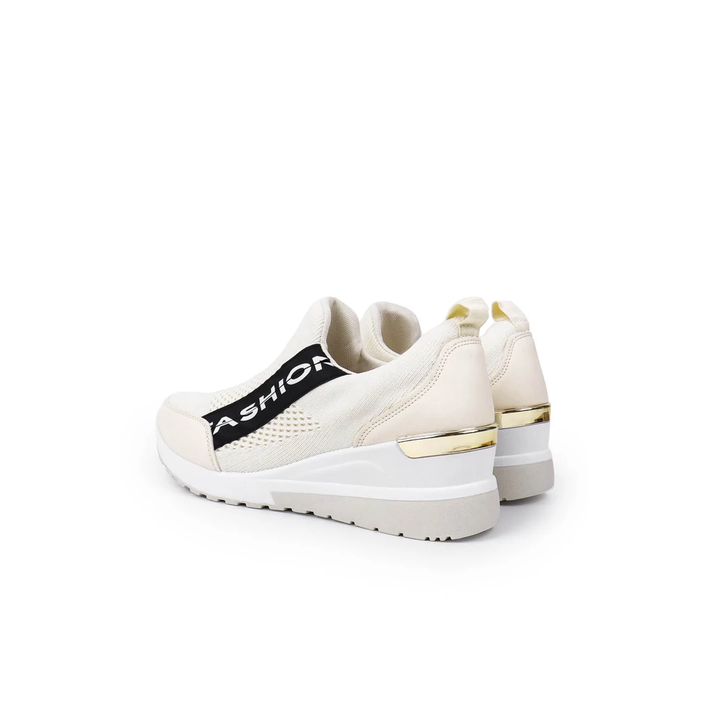 YESMILE Bézs Magastalpú Női Sneaker