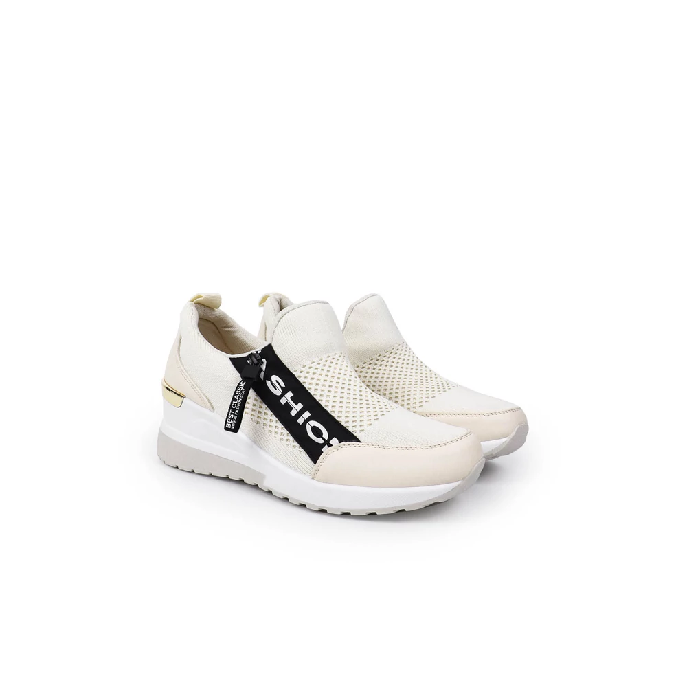 YESMILE Bézs Magastalpú Női Sneaker