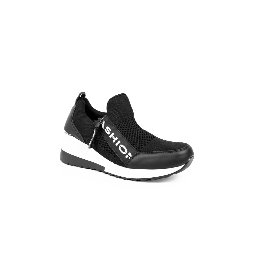 YESMILE Fekete Magastalpú Női Sneaker
