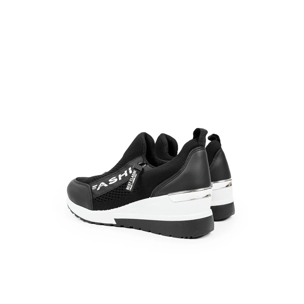 YESMILE Fekete Magastalpú Női Sneaker