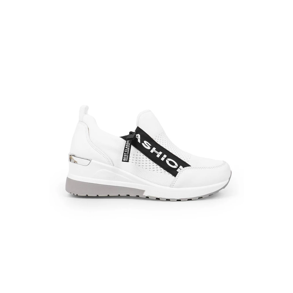 YESMILE Fehér Magastalpú Női Sneaker
