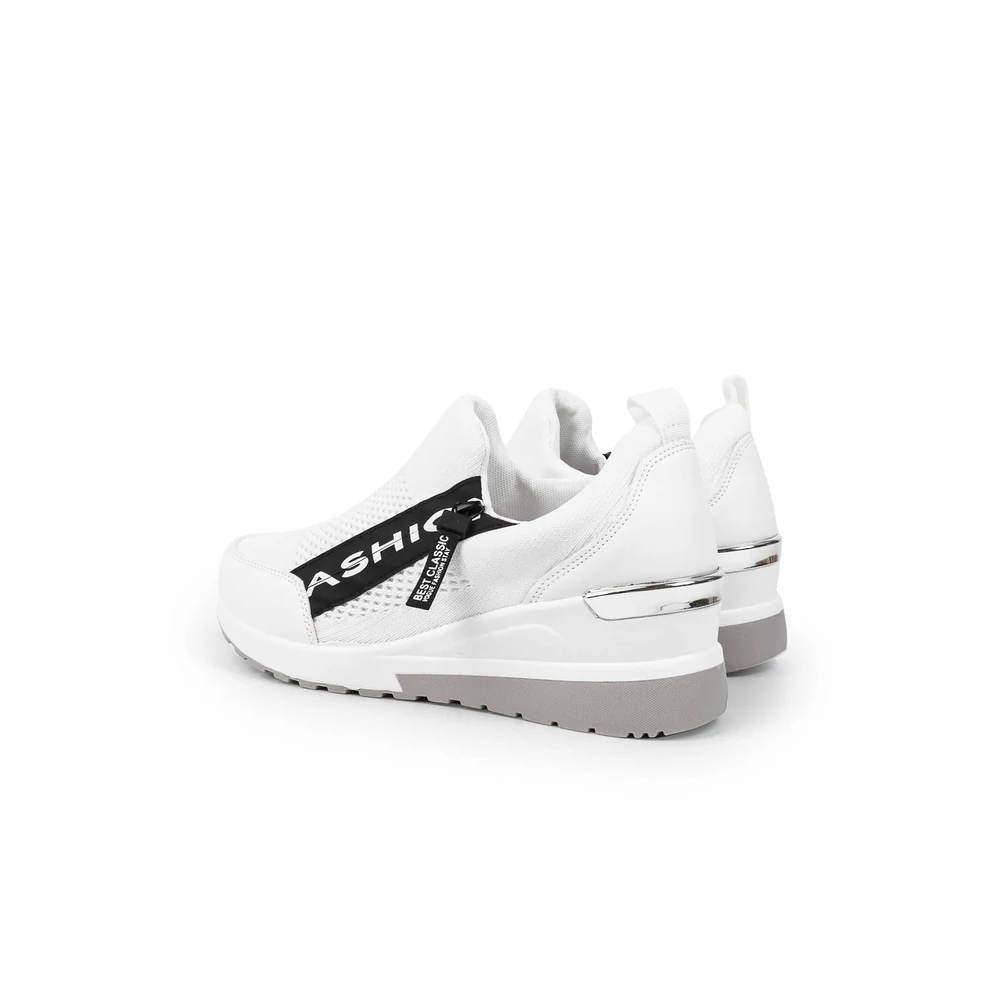 YESMILE Fehér Magastalpú Női Sneaker