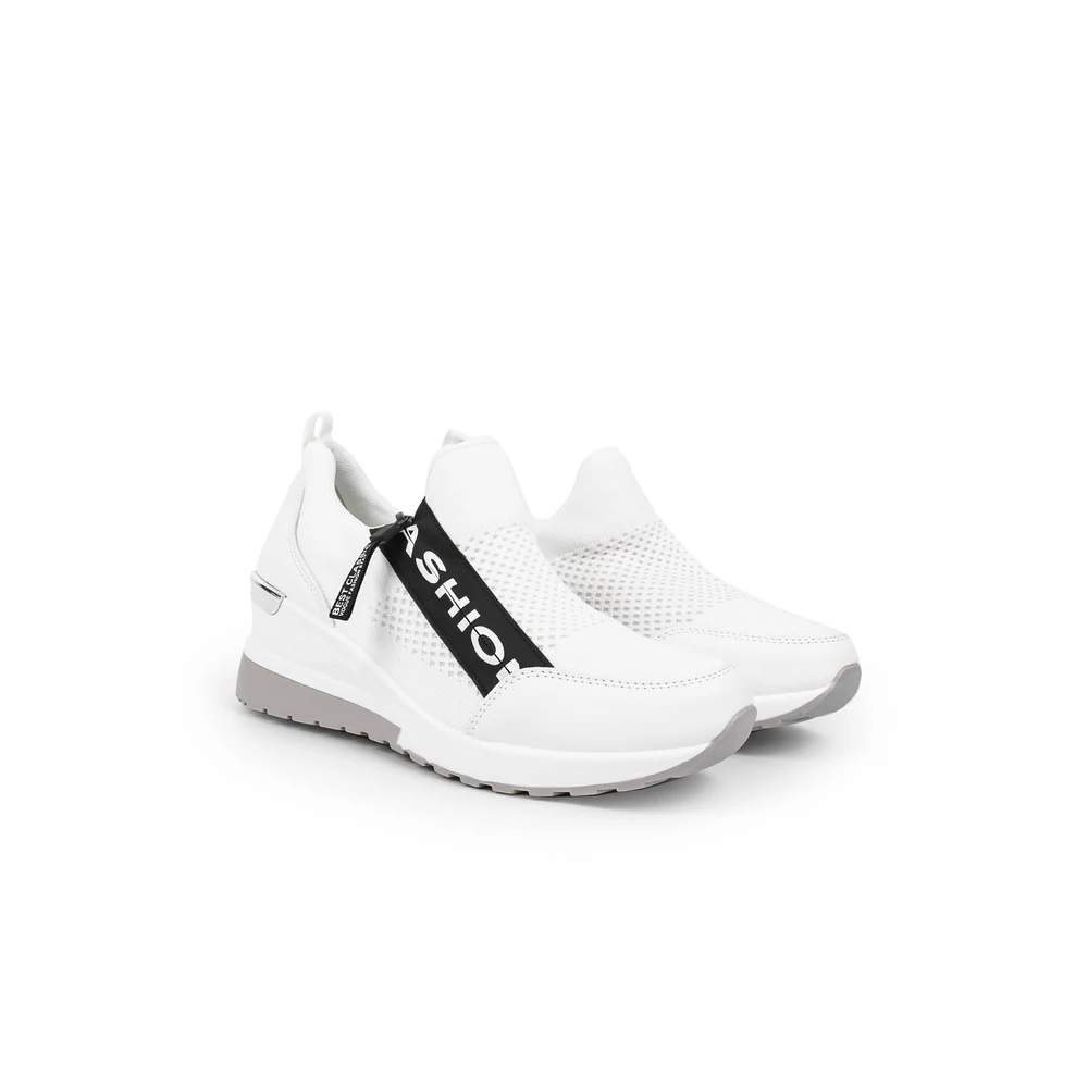 YESMILE Fehér Magastalpú Női Sneaker