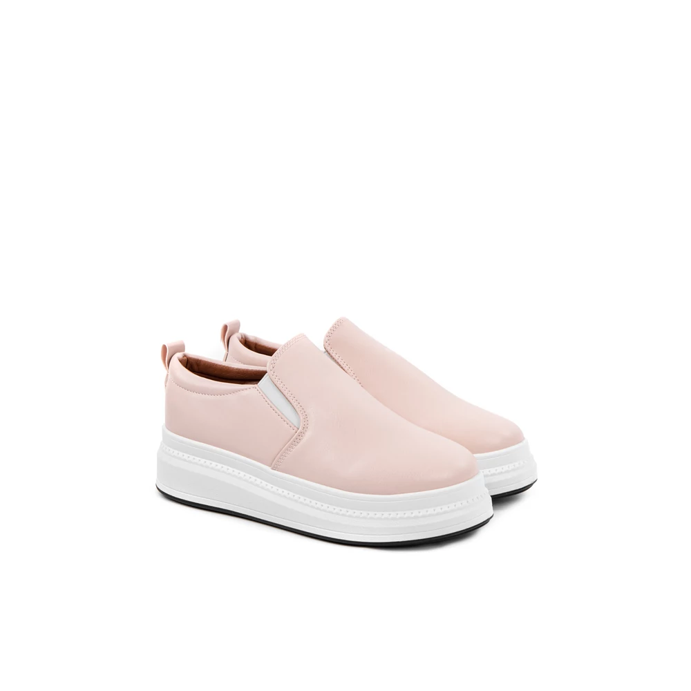 City Kiddy Világos Rózsaszín Női Műbőr Platform Talpú Slip-on 