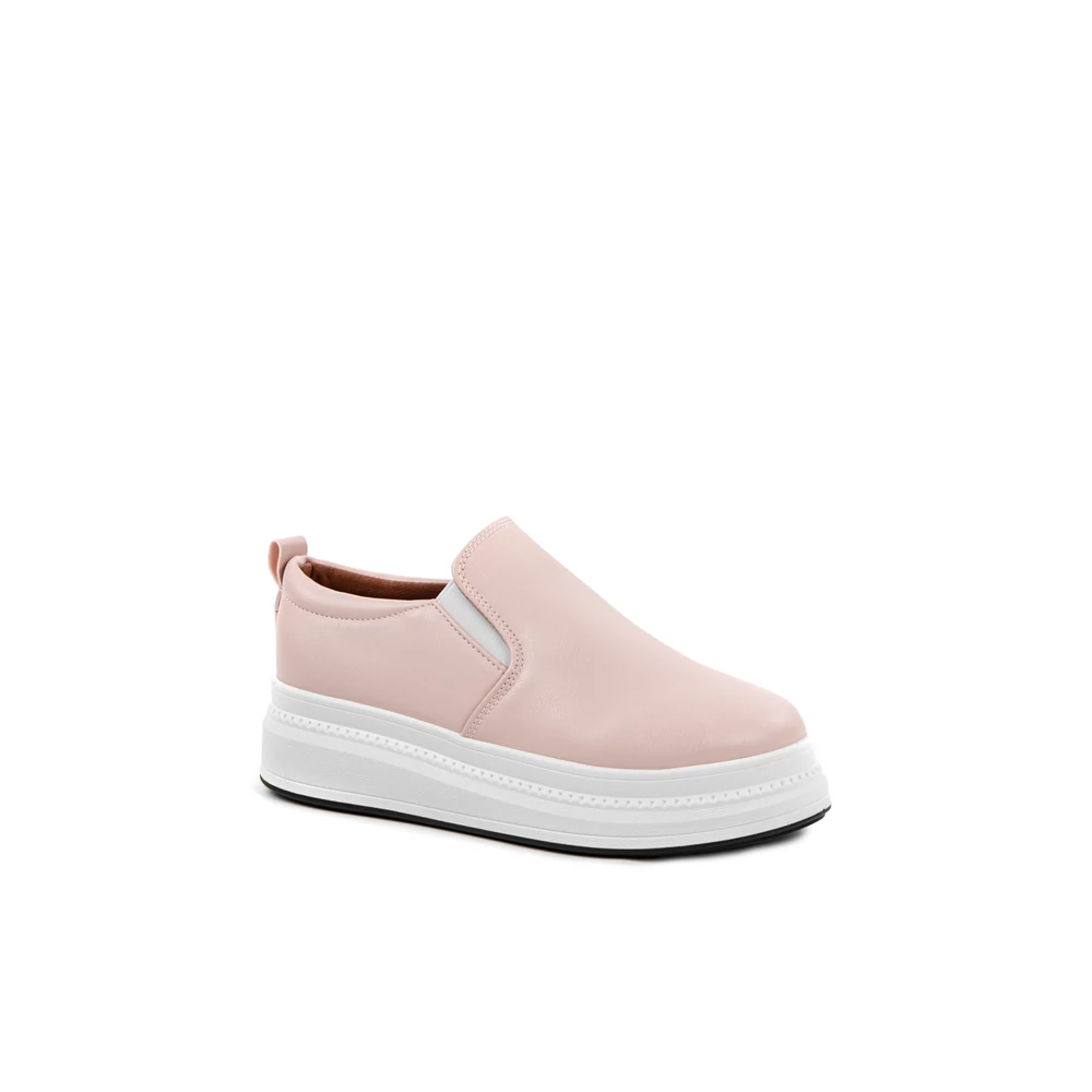 City Kiddy Világos Rózsaszín Női Műbőr Platform Talpú Slip-on 