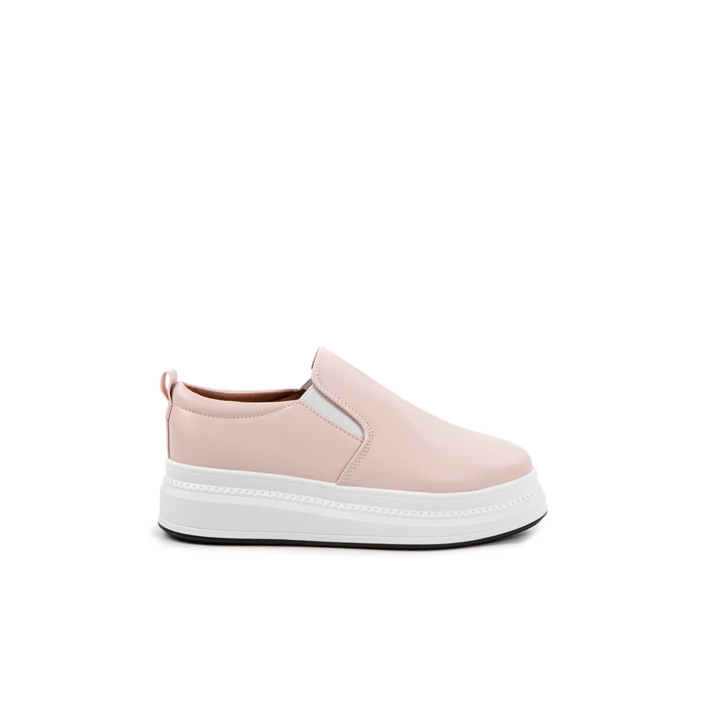 City Kiddy Világos Rózsaszín Női Műbőr Platform Talpú Slip-on 