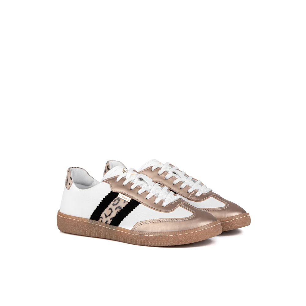Carla Ricci Fehér-Bronz Színű Leopárd Mintás Női Sneaker