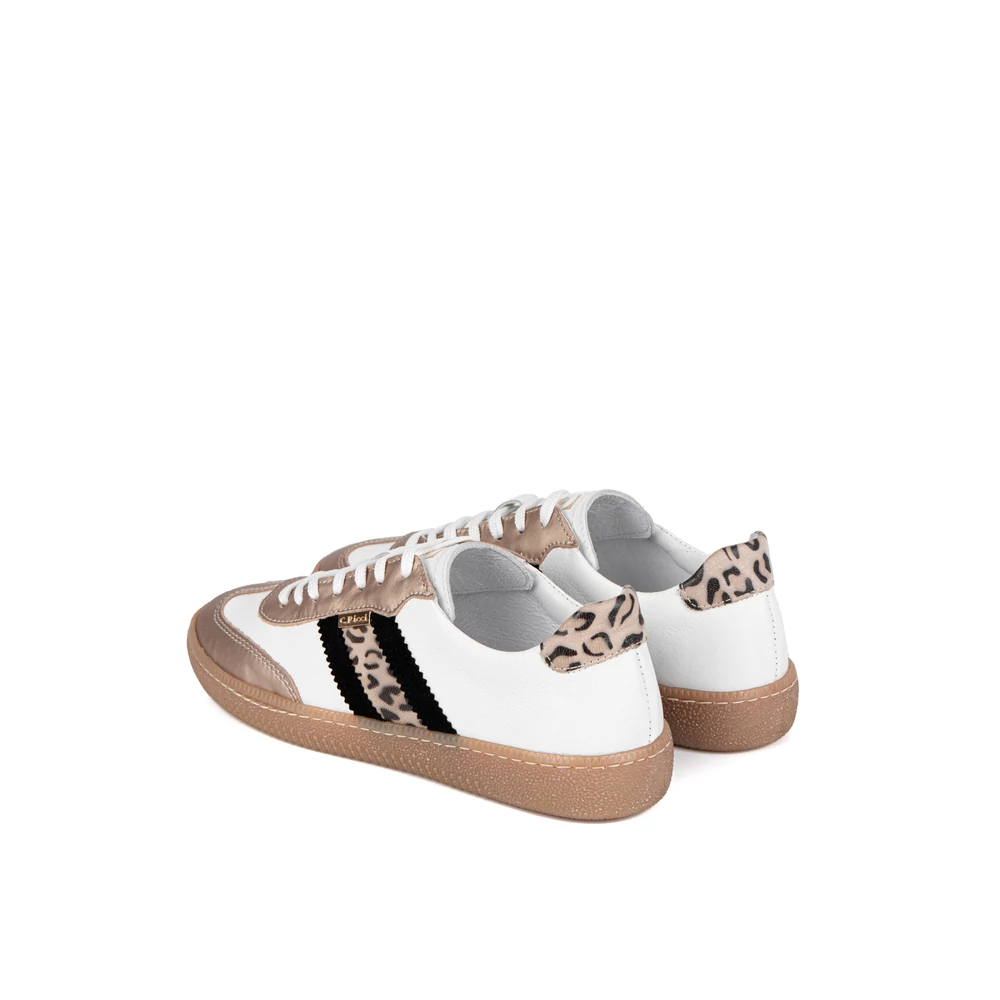 Carla Ricci Fehér-Bronz Színű Leopárd Mintás Női Sneaker