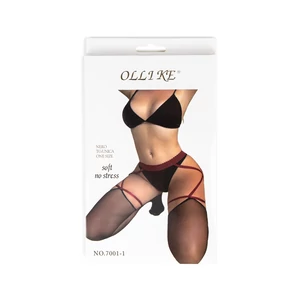 Ollike Egy Méretű Fekete Combfix és Bordó Harisnyatartó