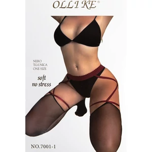 Ollike Egy Méretű Fekete Combfix és Bordó Harisnyatartó