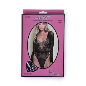 Ollike Fekete Áttetsző Csipke Bodystocking