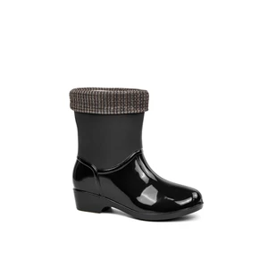 Fekete Rövidszárú Gumicsizma Kivehető Béléssel 