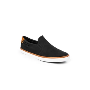 WEIDE Fekete Műnubuk Férfi Slip-On 