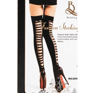 Beileisi Fekete Díszes Combfix 