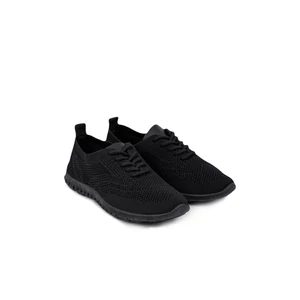 YESMILE Fekete Fűzős Zokniszerű Félcipő