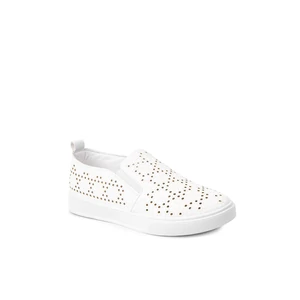Bosido Fehér Lyukacsos Műbőr Slip-On