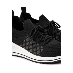 Bosido Fekete Fűzős Rugalmas Zoknicipő Magasított Sarokkal