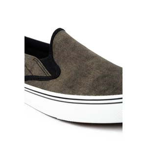 LINIX Keki Színű Vászon Férfi Slip-On 