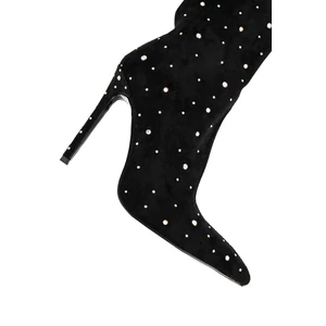 Yesmile-Fekete-Muvelur-Magasszaru-Csizma-Szines-Strasszkovekkel-