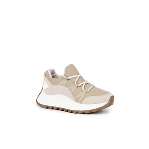 Bézs Fűzős Női Sneaker