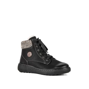 Weide Fekete Műbőr Bélelt Bokacsizma