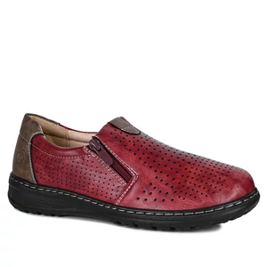 Bordó Női Komfort Félcipő