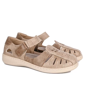 Bézs Tépőzáras Női Szandál