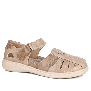 Bézs Tépőzáras Női Szandál