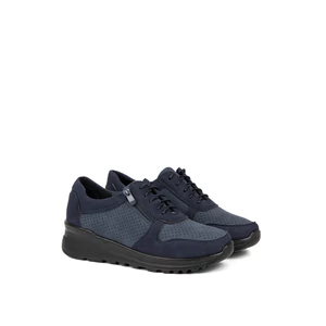 Sötétkék Magasított Sarkú Női Sneaker