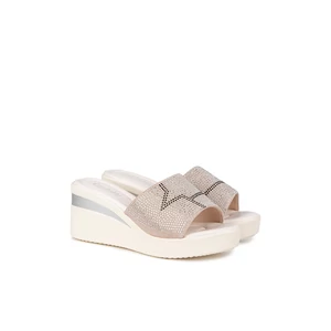 Bézs Platformos Papucs