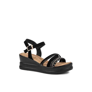 Tree Fekete Platformos Szandál
