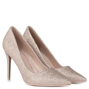 Arany Színű Csillámos Magassarkú 