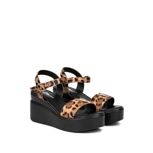 Bosido Leopárd Mintás Platformos Szandál