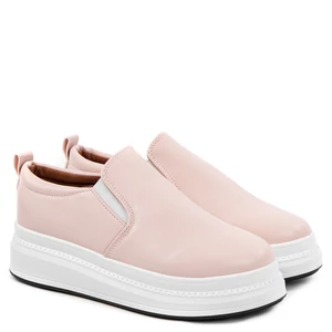 City Kiddy Világos Rózsaszín Női Műbőr Platform Talpú Slip-on