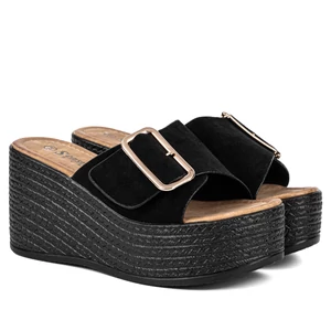 Seastar Fekete Platformos Papucs