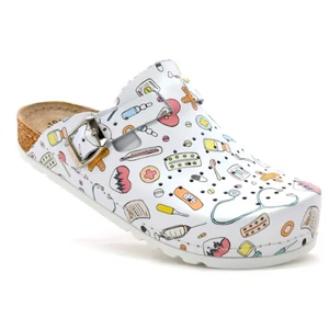 Fratelli BABB Fehér Orvosi Eszközök Mintás Női Gyógypapucs