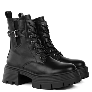 Bosido Fekete Műbőr Bakancs Bosido Fekete Műbőr Bakancs