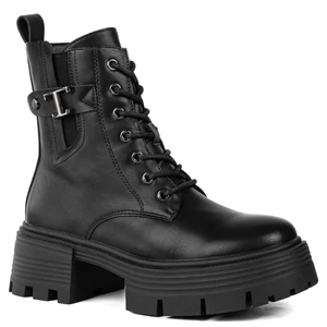 Bosido Fekete Műbőr Bakancs Bosido Fekete Műbőr Bakancs