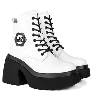 Bosido Fehér Műbőr Bakancs Bosido Fehér Műbőr Bakancs