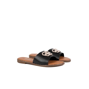 Seastar Fekete Papucs Dísszel