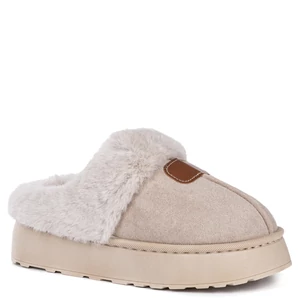 Bézs Műszőrmés Papucs