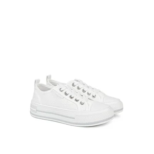 Fehér Csillogó Platformos Tornacipő Fehér Csillogó Platformos Tornacipő