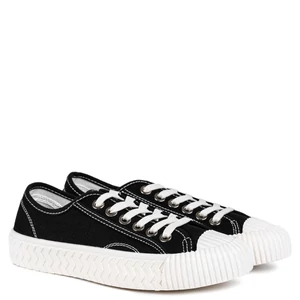 Fekete Magastalpú Vászon Női Tornacipő Fekete Magastalpú Vászon Női Tornacipő