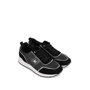 Fekete Fűzős Sneaker Platformos Talppal