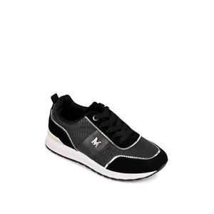 Fekete Fűzős Sneaker Platformos Talppal