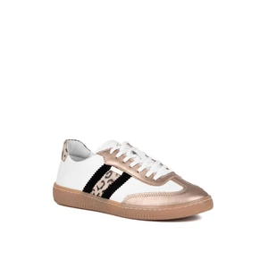 Carla Ricci Fehér-Bronz Színű Leopárd Mintás Női Sneaker
